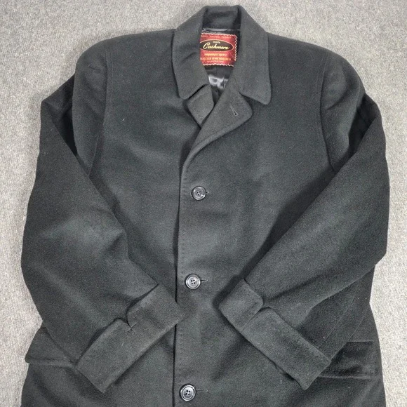 Brookstreet Raleigh Washington Cashmere Overcoat Single Breasted Union Made 42